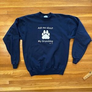 Hanes Navy Blue Granddog Paw Sweatshirt